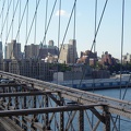 Blick von Brooklyn Bridge auf Downtown