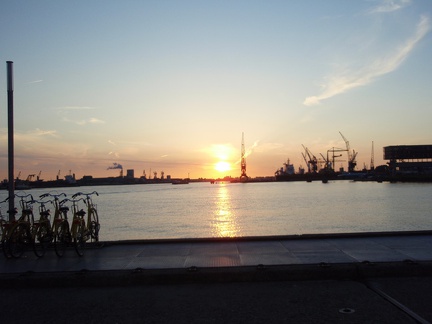 Sonnenuntergang am NDSW-Pier