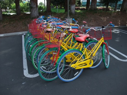 Fahrräder auf dem Googleplex