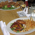 Cheesecake Factory, Vegetable Tacos + Burger